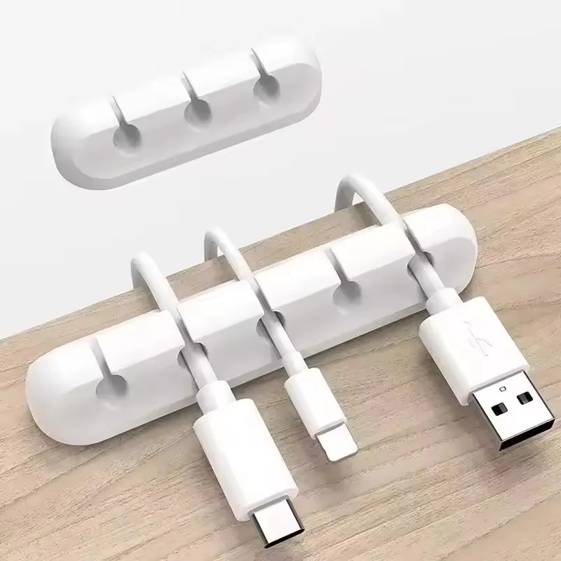 Desk Cable Organizer - Силиконовый органайзер-фиксатор для USB-кабелей, круглые зажимы
