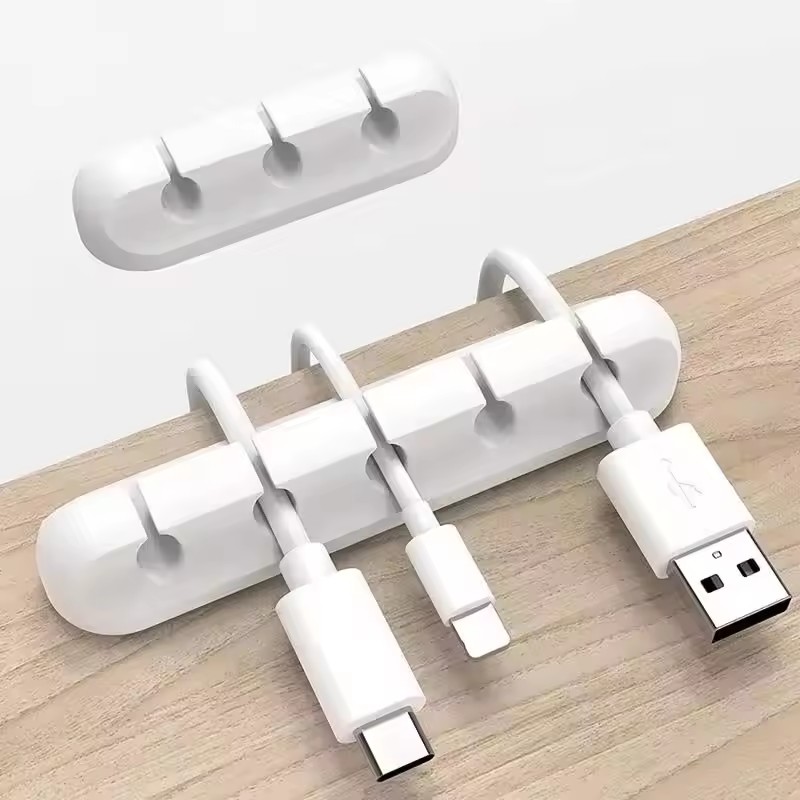 Desk Cable Organizer - Силиконовый органайзер-фиксатор для USB-кабелей, круглые зажимы