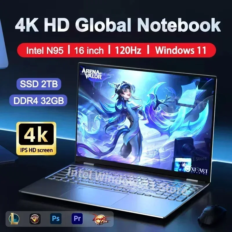 Pc Gaming Notebook - НОВЫЙ Ноутбук Intel N95 с 4K