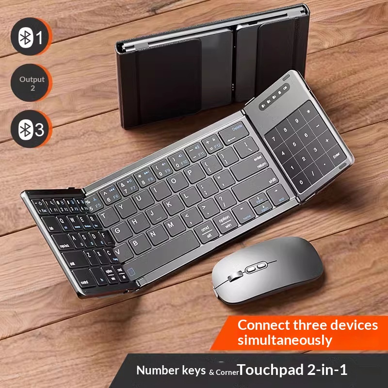 Wireless Gaming Mouse - Беспроводная Bluetooth-клавиатура Mengzu Tri Fold с