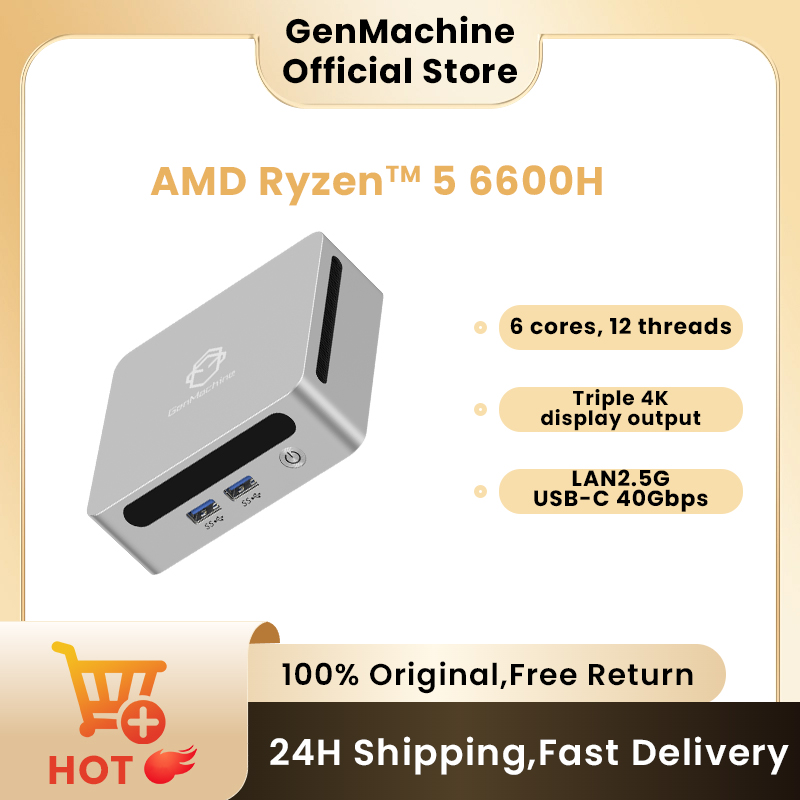 Pc Gaming Amd Ryzen 7 - GenMachine Ryzen 6600H 6600U 6800H Мини-ПК