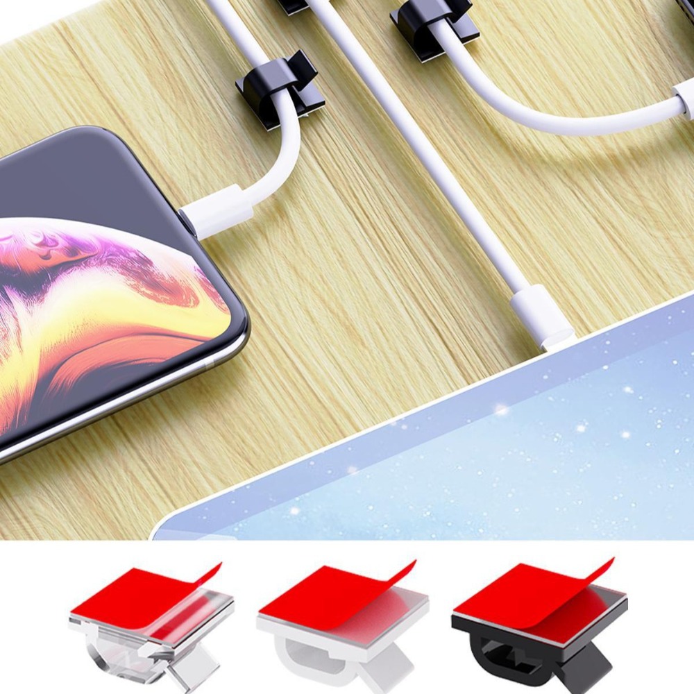 Прозрачный пластиковый зажим д – обзор и цена Desk Cable Organizer