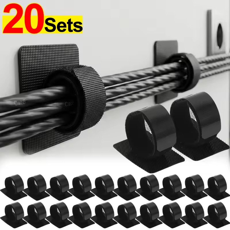 Клейкие кабельные стяжки для п – обзор и цена Desk Cable Organizer