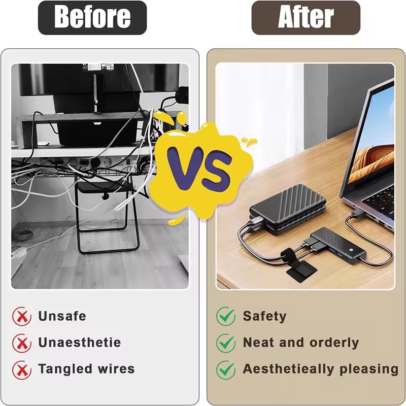 Клейкие кабельные стяжки для п – обзор и цена Desk Cable Organizer