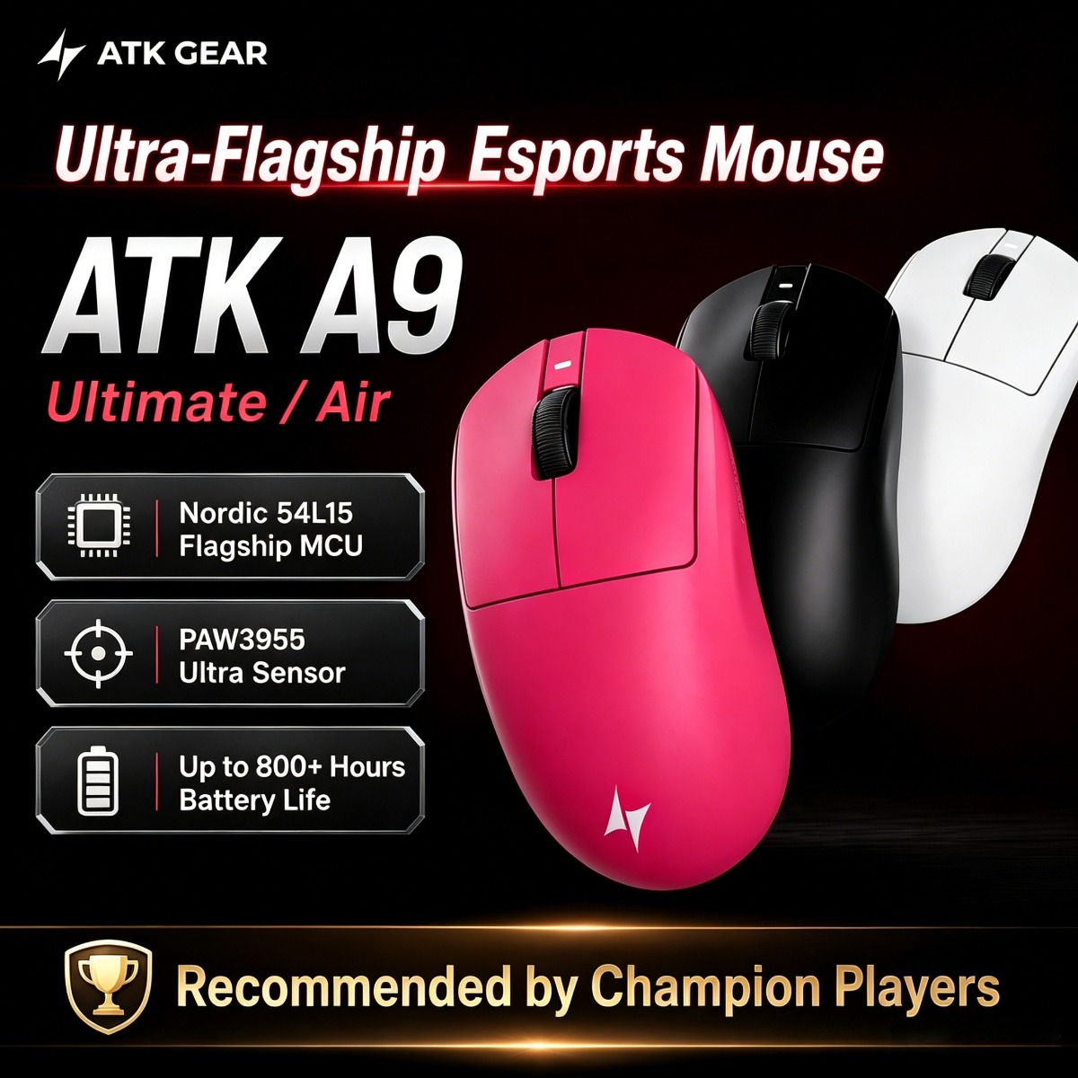 Игровая мышь ATK DragonFly A9  – обзор и цена Wireless Gaming Mouse