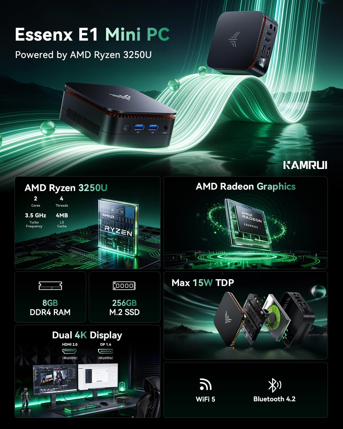 Мини-ПК KAMRUI с процессором A – обзор и цена Pc Gaming Amd Ryzen 7