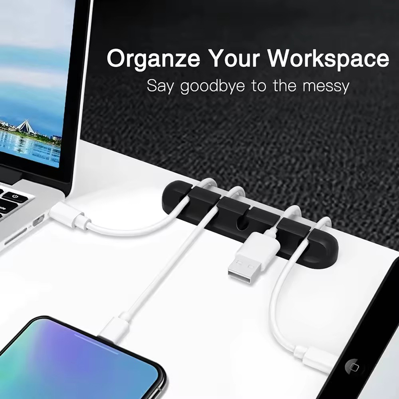 Силиконовый органайзер-фиксато – обзор и цена Desk Cable Organizer