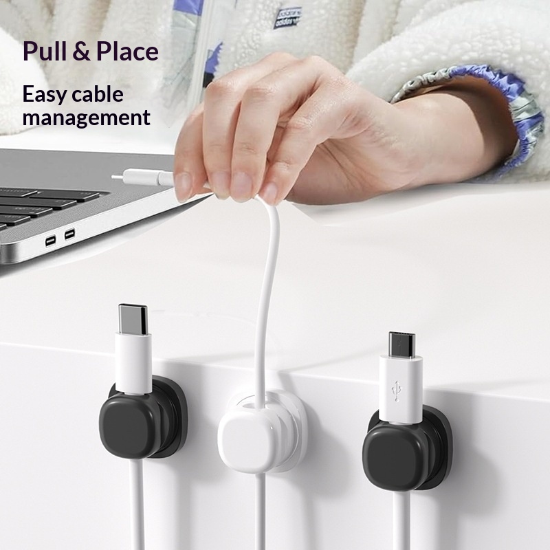 Набор из 6 разноцветных вращаю – обзор и цена Desk Cable Organizer