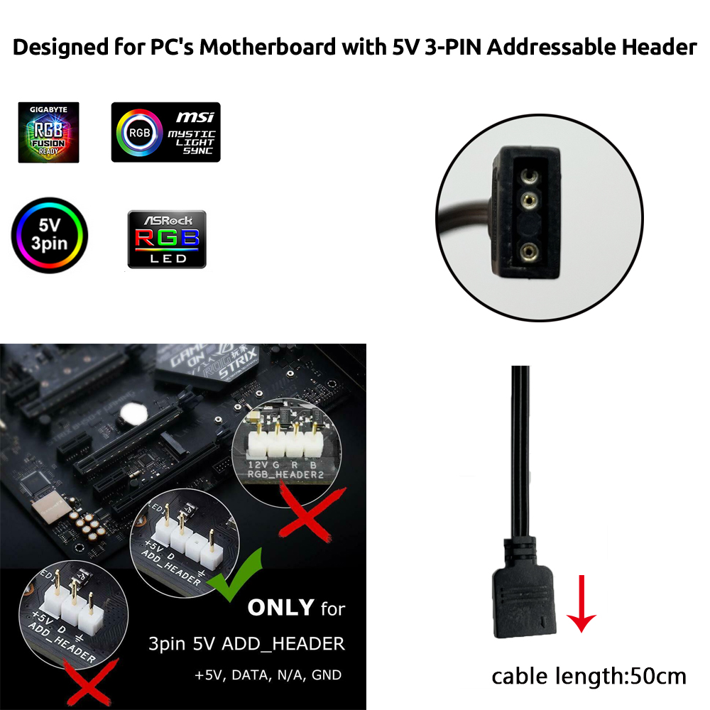 5V ARGB 3-контактный разъем дл – обзор и цена Pc Gaming Asus
