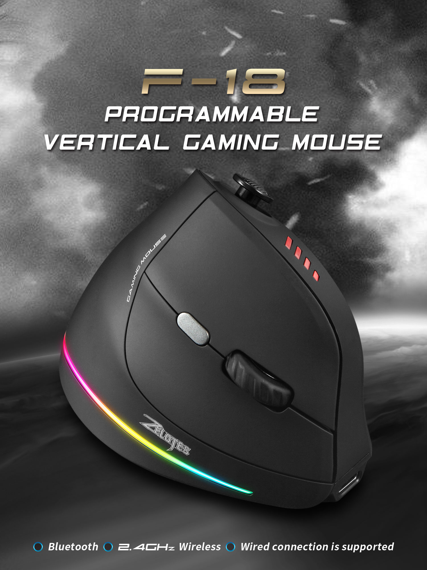 Jomaa RGB подсветка беспроводн – обзор и цена Wireless Gaming Mouse